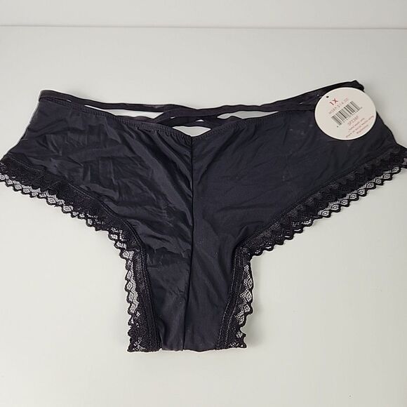 3 Splendies Cheeky Womens 1X Underwear Panties Sheer Lace Hearts Sexy NWT - Picture 2 of 13